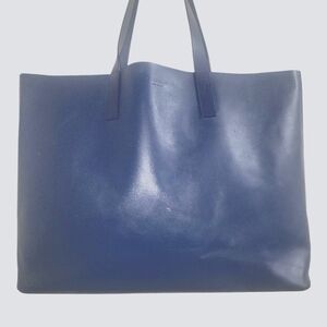 Everlane The Day Market Blue Italian Leather Tote Bag